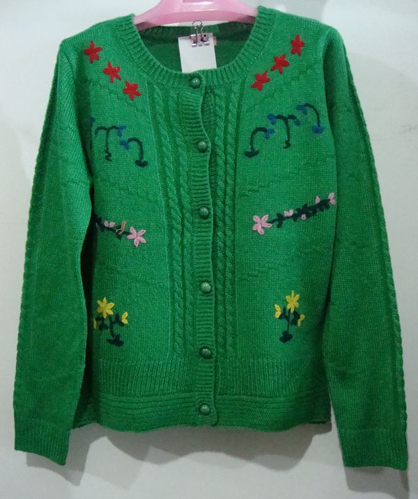 【日系小清新 <em>女士</em>开衫<em>毛衣</em> 手工<em>绣花</em>毛衫】价