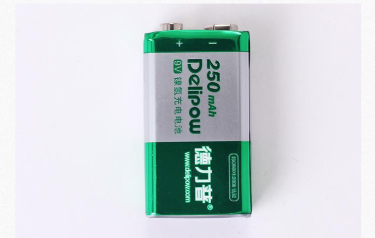 德力普9v充电电池正品大容量 九伏9号 250毫安9伏9v电池高容量