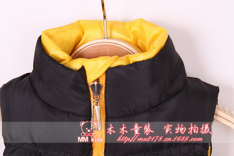 外贸童装童装批发 simly两面穿<em>儿童立领棉马甲</em>