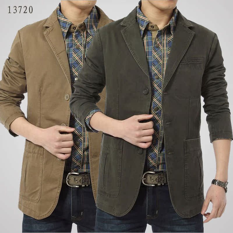 战地<em>吉普</em>品牌<em>男装外套</em> 西装领 <em>夹克男</em> 火喜服饰