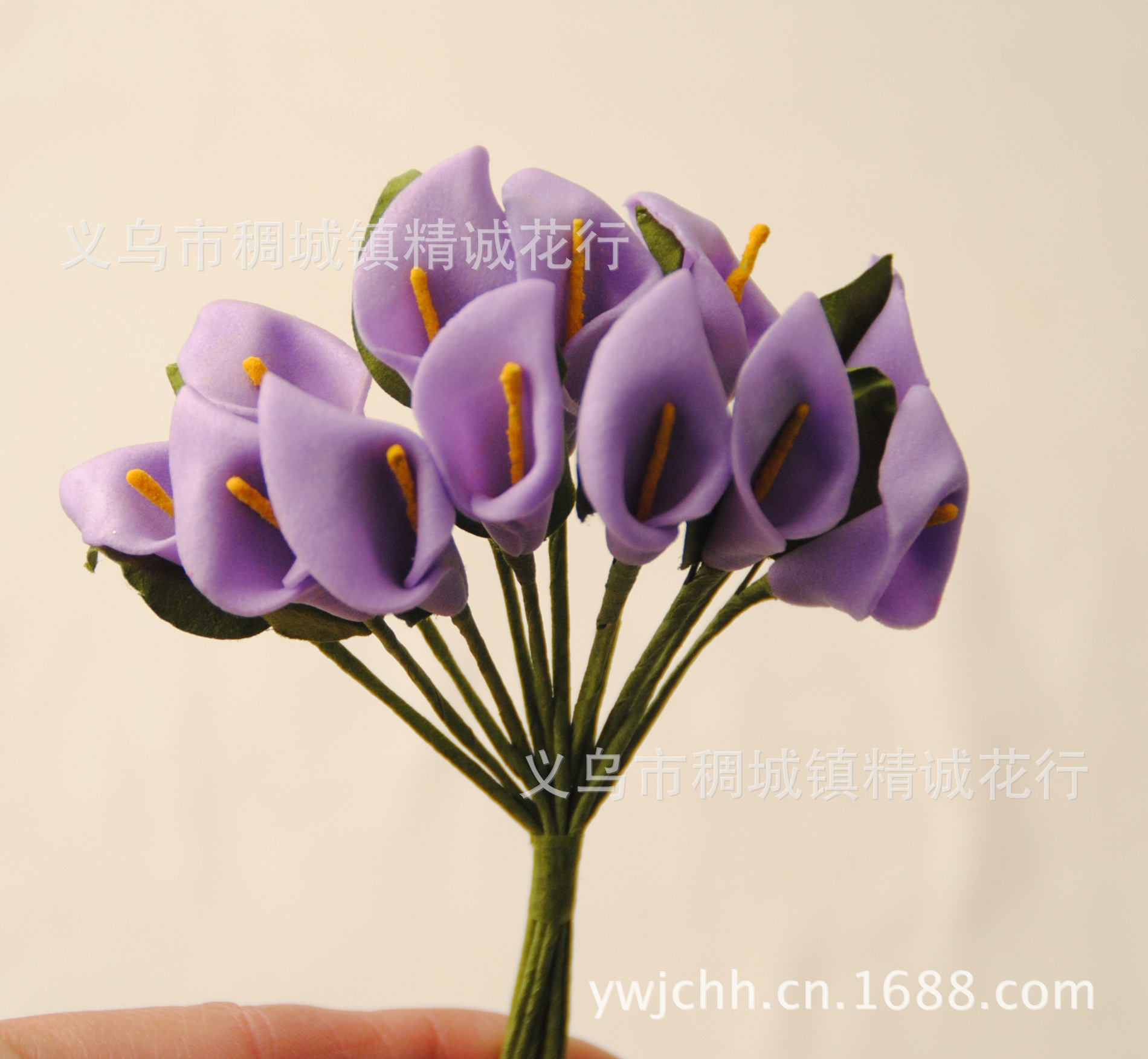 家供应小号马蹄莲PE小花 泡沫小百合花 手工花