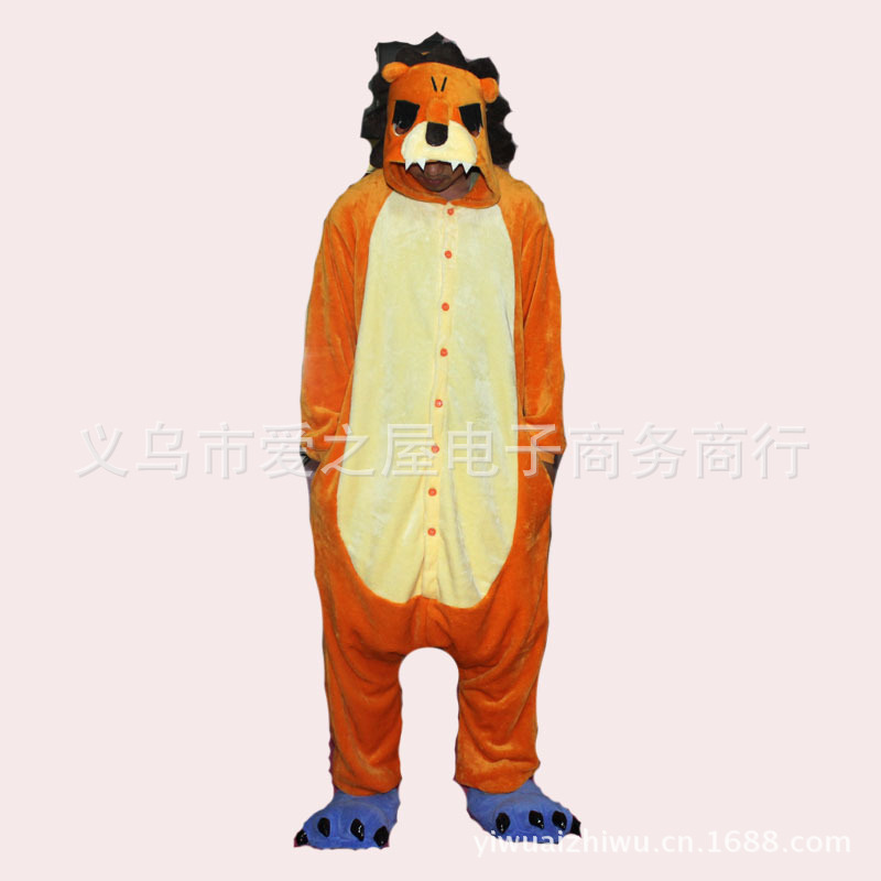 睡衣批发爱情公寓卡通睡衣动物睡衣珊瑚绒连体