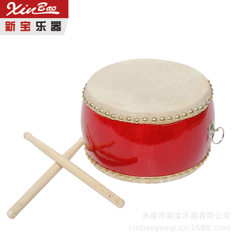 新宝乐器 6寸小堂鼓中战鼓 中鼓红鼓 盘鼓牛皮