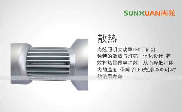 70W 工矿灯实拍图-散热
