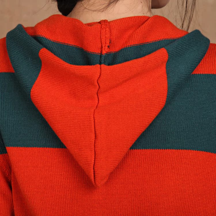 厂家批发!<em>开衫毛衣</em> <em>毛衫</em> 休闲<em>长款</em> <em>连帽</em> 条纹图