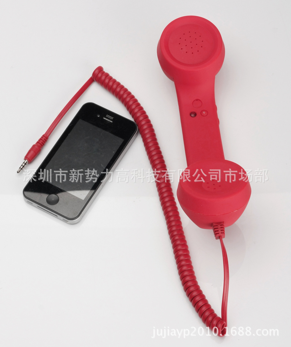 供应iphone手机防辐射复古话筒 手机听筒 ipho
