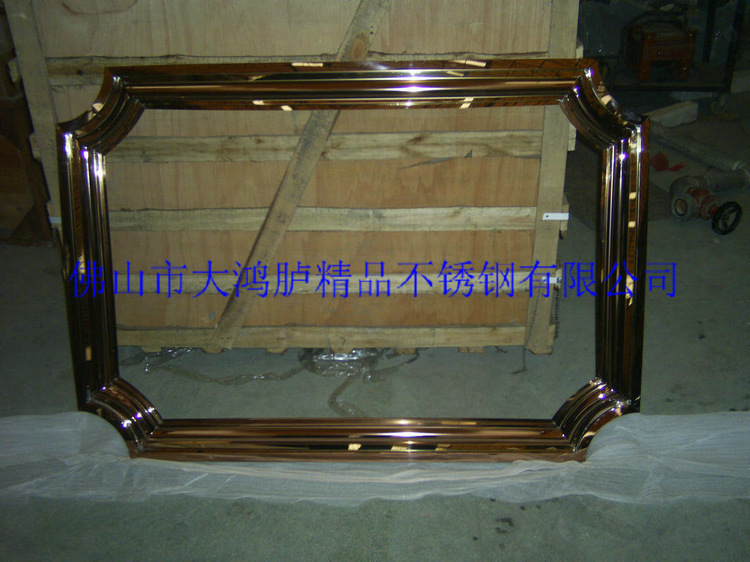 电镀咖啡金色镜面不锈钢镜框 (2)