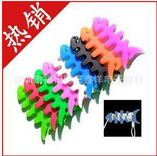 【年終特價!】魚骨繞線器 iphone 4S MP3/4 魚骨頭 耳機繞線器工廠,批發,進口,代購
