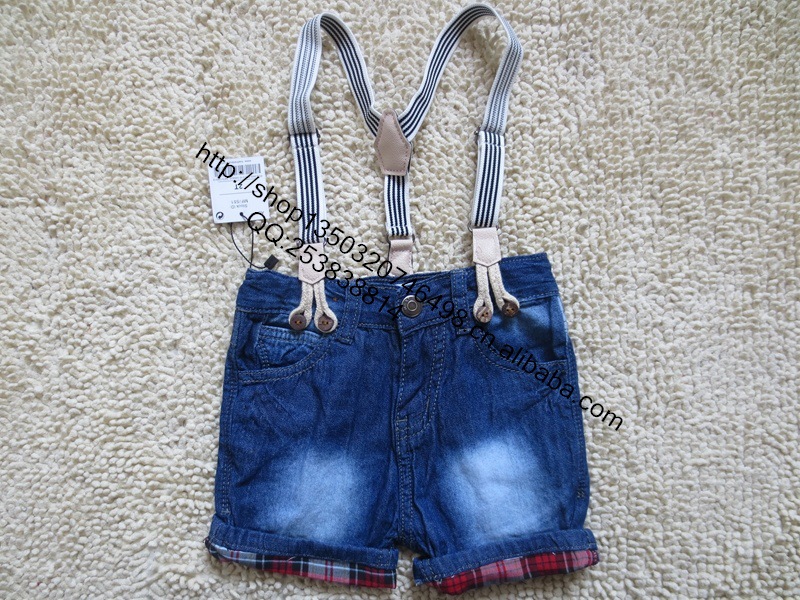 外贸童装 BABA儿童<em>背带短裤</em> <em>夏季</em> <em>男童</em>休闲裤