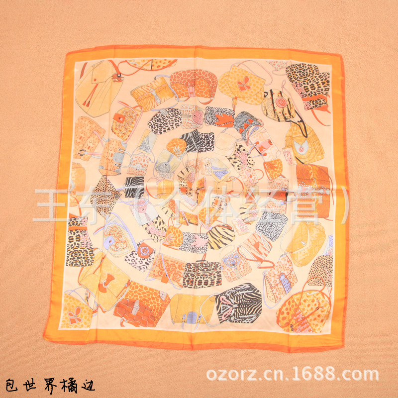 特价欧美印花女士真丝苏州缎桑蚕丝纯真丝丝巾大方