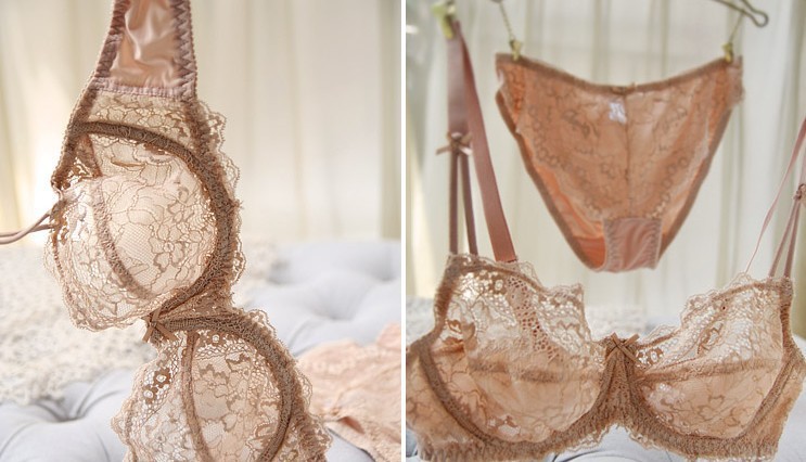 <em>文胸</em>-外贸大牌 夏季性感蕾丝<em>超薄透气文胸</em>套装