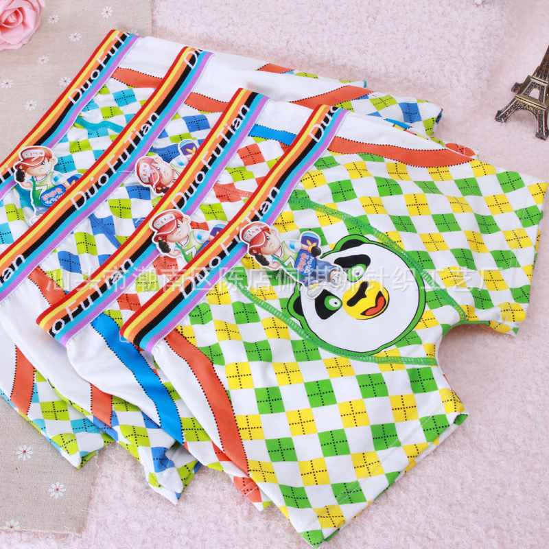 【<em>外贸</em>弹力<em>棉内裤批发</em> 功夫熊猫儿童内裤 男宝