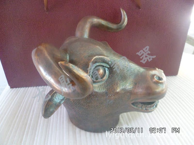 十二生肖原大铜兽首鸡头青铜器当代仿古工艺品摆件古玩董特价礼品