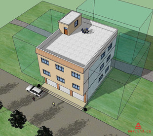 装潢设计-民用房屋设计临街门面底层商铺楼房