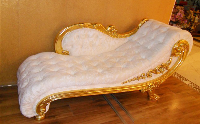 贵妃椅躺卧沙发\/后现代时尚风格\/实木雕花客厅