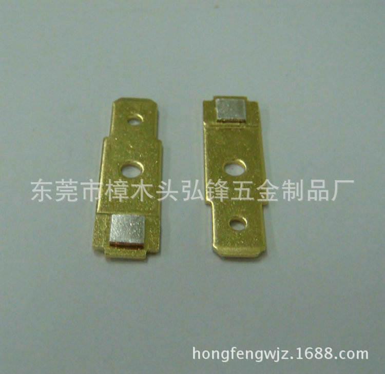 加工定制 铜冲压件 铜镀金打银接点冲压件