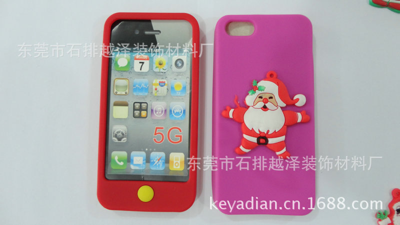 【圣诞手机套饰品软胶地摊滴胶硅胶手机保护套