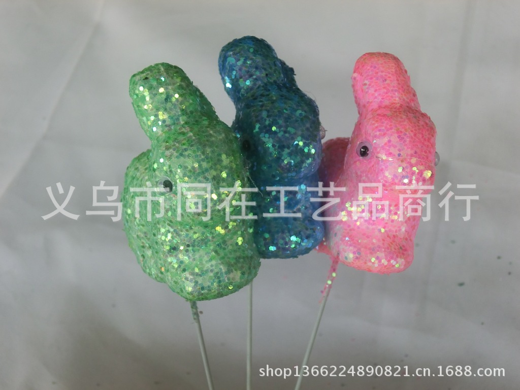 復活節泡沫小兔子裝飾品