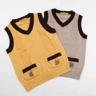 批发采购童针织衫-13年春男童<em>马甲儿童背心</em>V