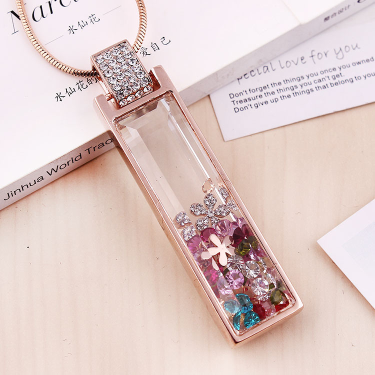 韩国高档七彩水晶<em>毛衣</em>链配饰<em>批发</em> <em>个性时尚</em>长