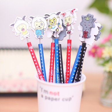 喜羊羊灰太狼卡通木质铅笔(整包 9支售) 图片