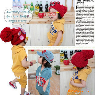 童T恤-连帽短袖卫衣+<em>马裤 运动装</em> 套装 亲子装