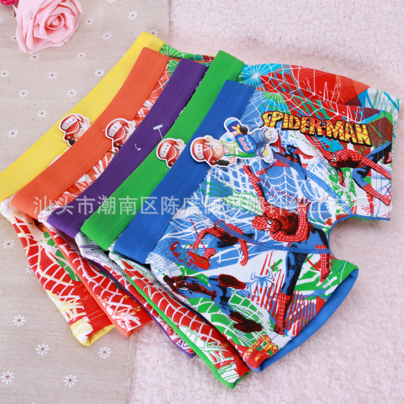 【<em>外贸</em>弹力<em>棉内裤批发</em> 蜘蛛侠儿童内裤 男宝宝