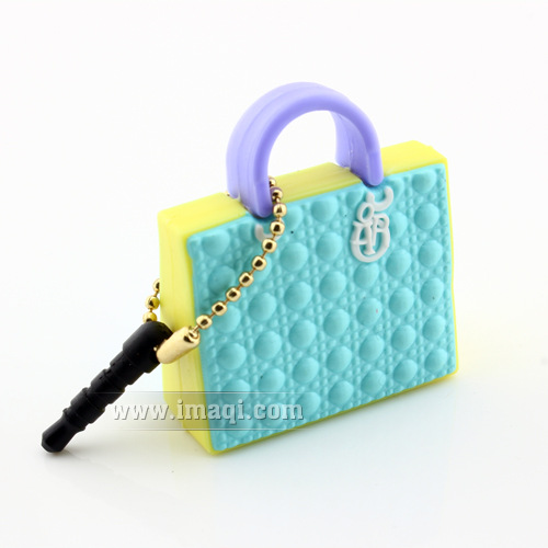 Dior迪奥拼色戴妃包 防尘塞