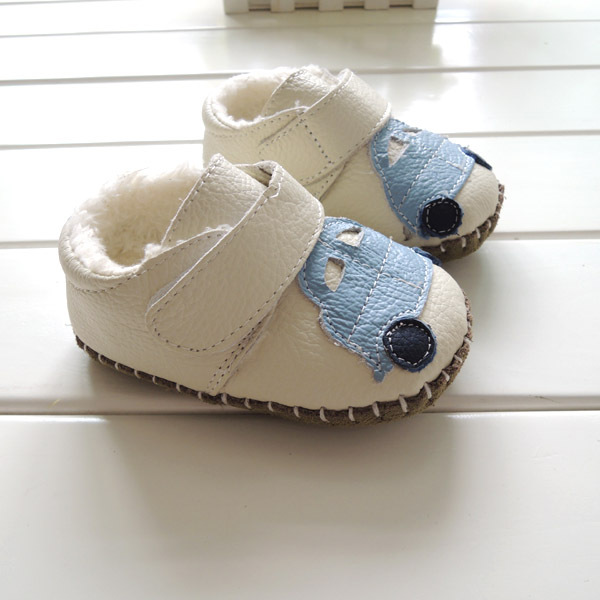 外贸冬款真皮男女宝宝棉鞋子防滑学步鞋软底室内婴儿鞋棉鞋W927