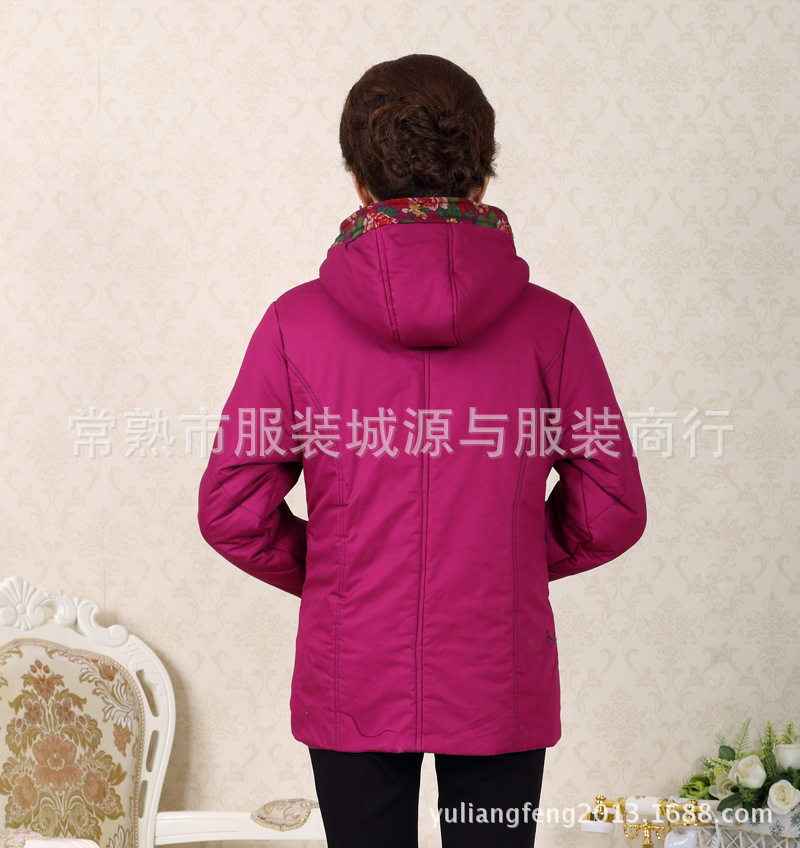 厂家直销<em>中老年</em>棉衣<em>外套秋冬</em>款 <em>批发</em>中年女式