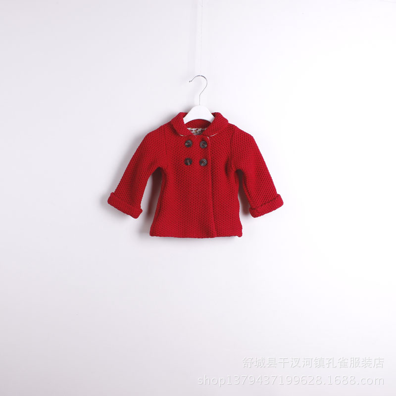2014外贸新款 儿童针织<em>加厚开衫毛衣</em> 童外套 外