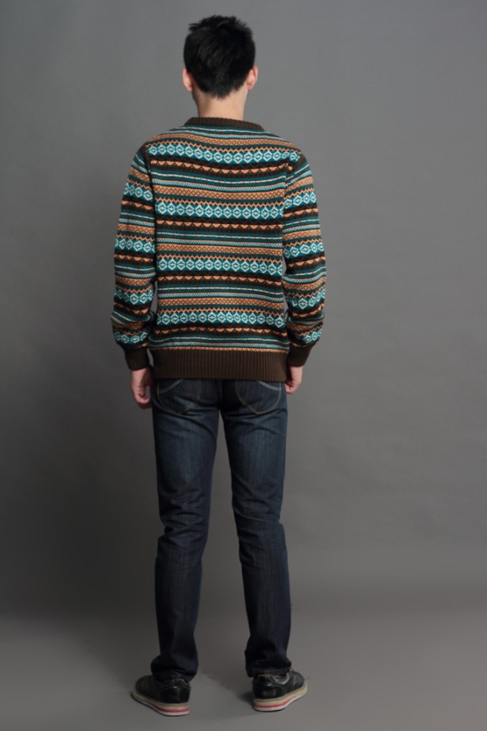 2013秋装 圆领针织衫修身棉<em>打底男毛衣</em>大码 英