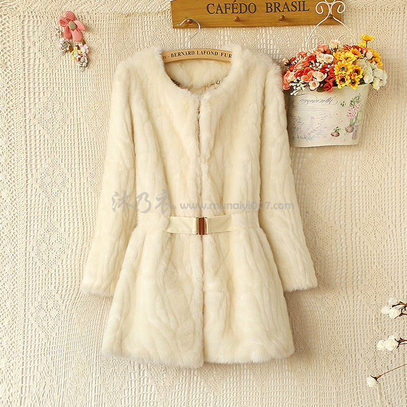 E5983-2013冬新款<em>女装</em>韩版圆领长袖中长款收
