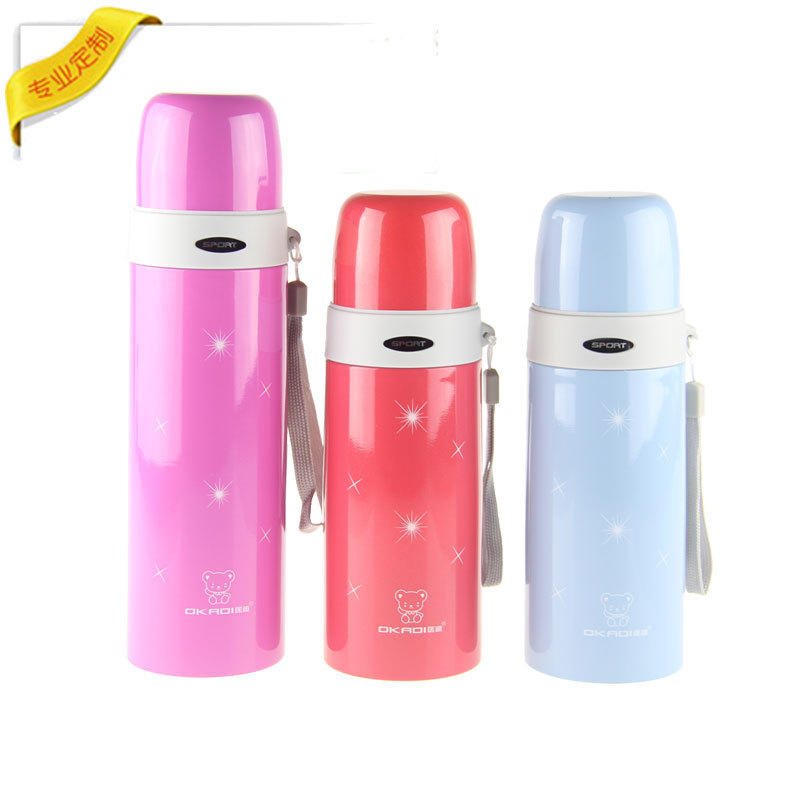 304内胆不锈钢真空吊带便携式保温水杯 批发定