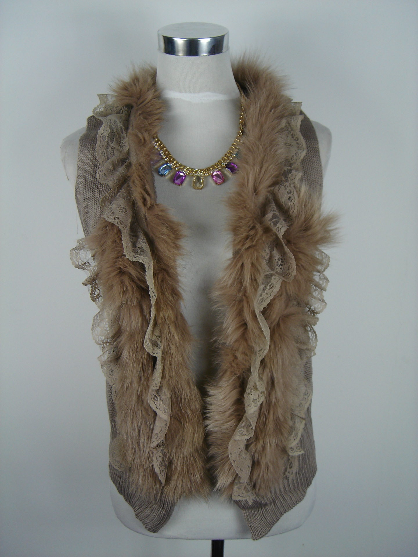 【2013年<em>秋冬皮草</em>毛织混搭<em>马甲</em>背心 款式新颖