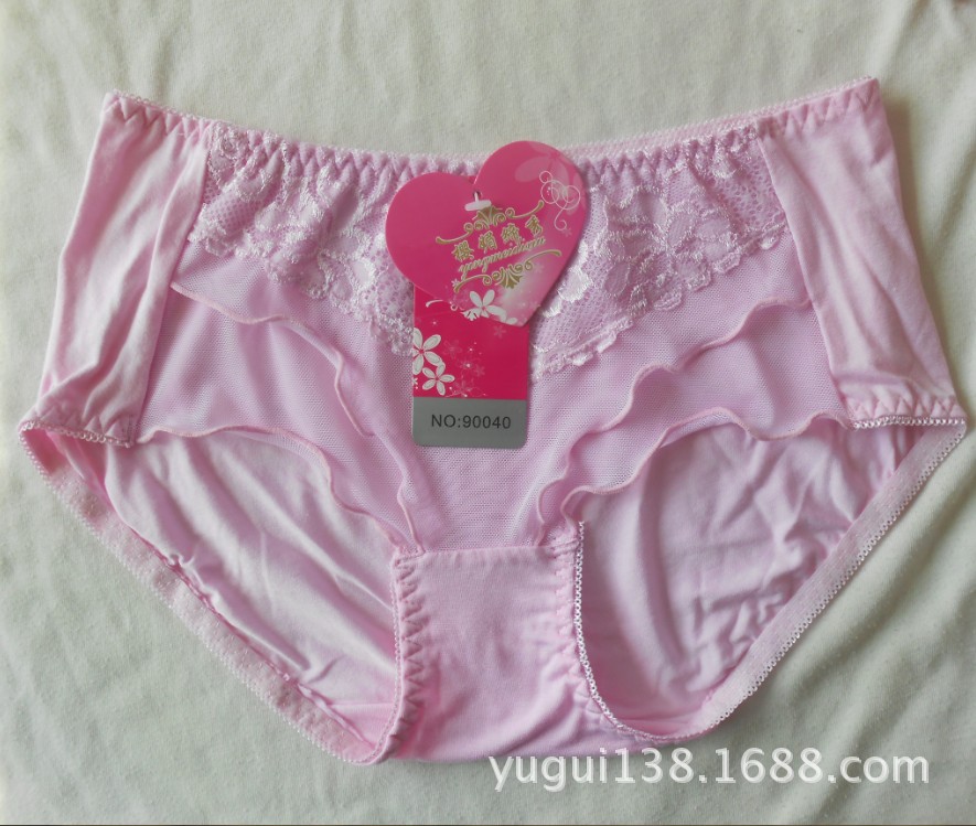 中高腰<em>内裤</em>女莫代尔 蕾丝花边<em>女士内裤品牌</em>内