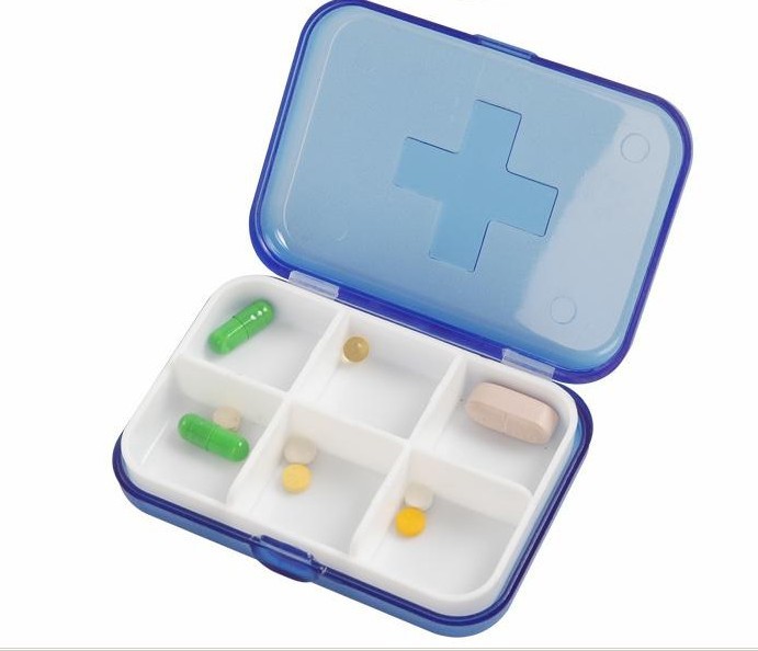 医药包装-厂家直销 新版十字六格药盒 随身便携
