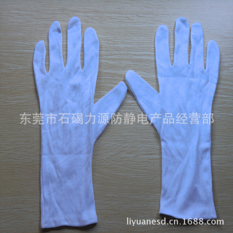 纯棉白色手套LY-E0015