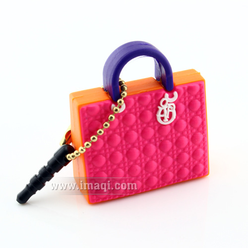 Dior迪奥拼色戴妃包 防尘塞