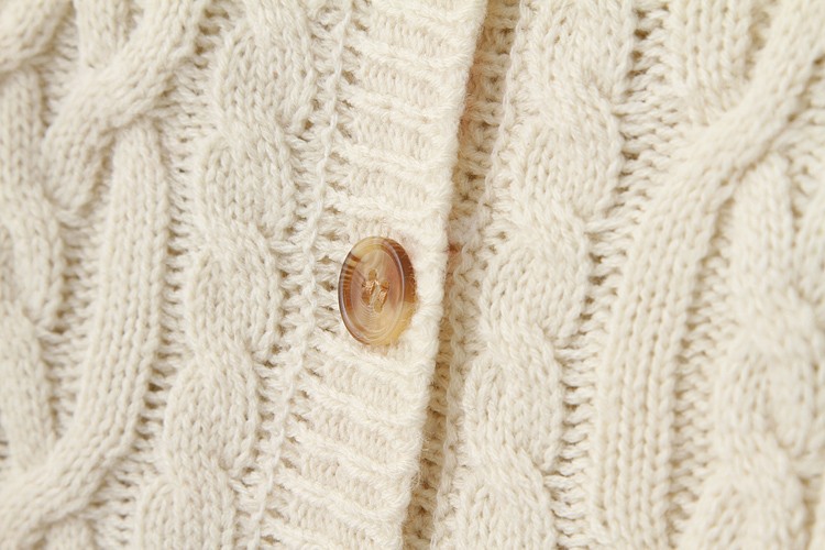 H0258 2013秋季新款 <em>提花</em>民族风领口<em>麻花针织</em>