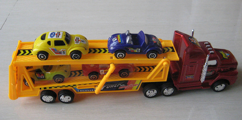 集装箱卡车 惯性车儿童玩具 拖车玩具 运输车队其他银饰
