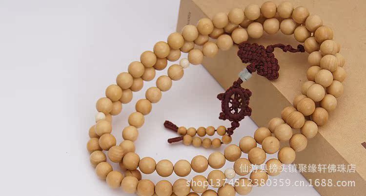 大量供应 精品黄杨木手串10mm108颗念珠中国