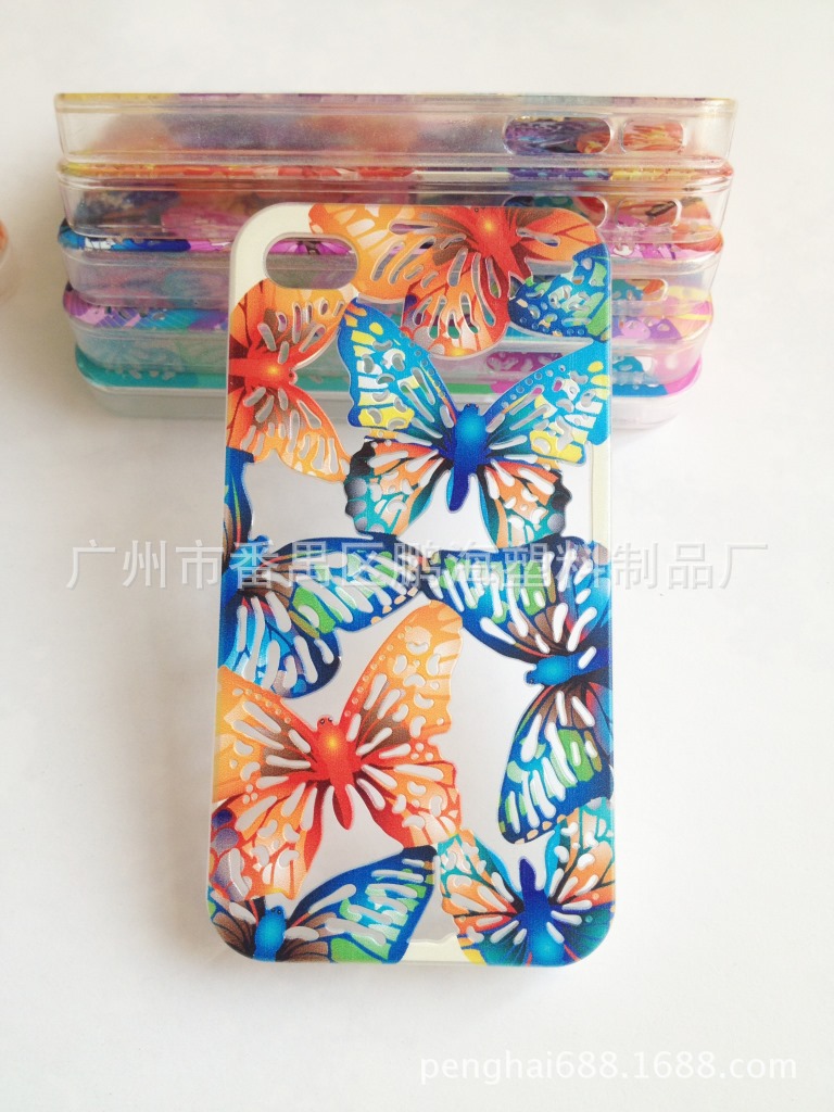 iphone4 彩色UV镂空蝴蝶手机壳火爆热卖韩国