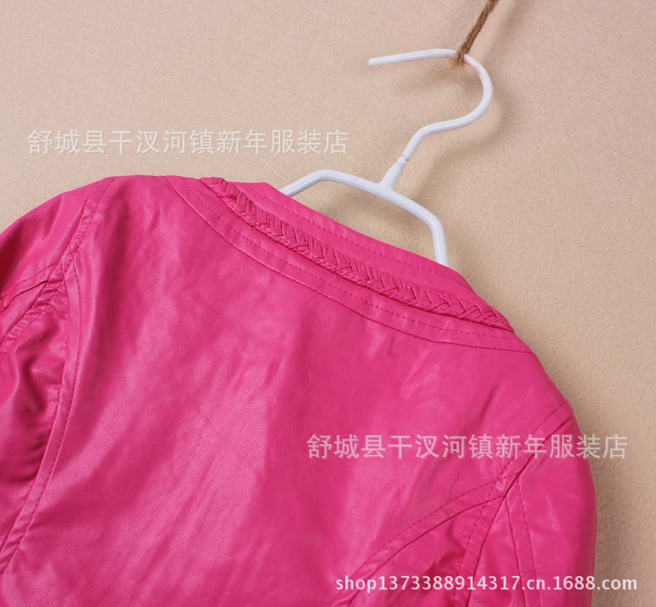 2013年秋款童装 欧美大牌水洗皮<em>儿童皮衣外套</em>