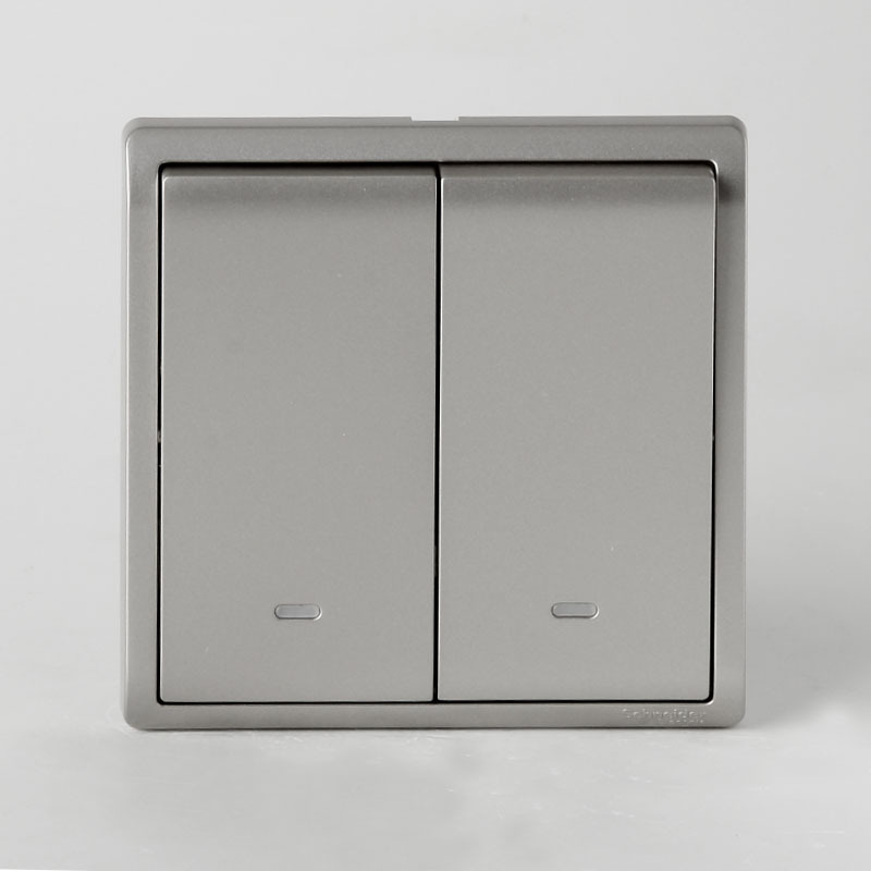 施耐德丰尚 16AX 250V 带荧光指示双联单控开