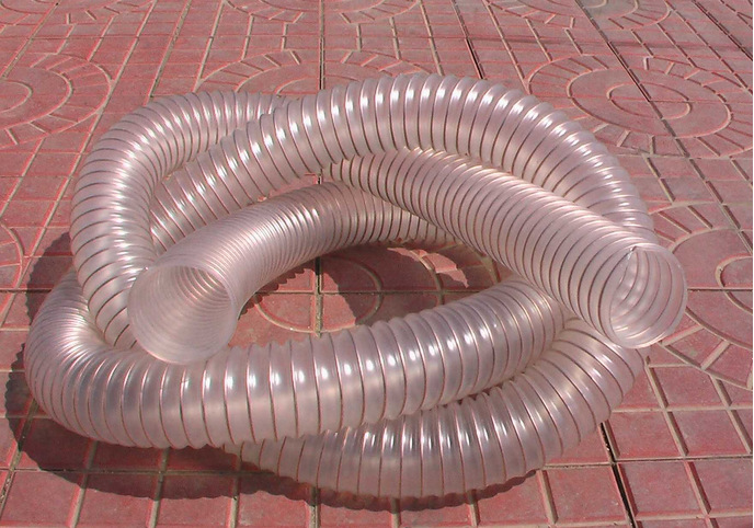 钢丝软管|PU耐磨钢丝软管|吸尘钢丝软管图片,透