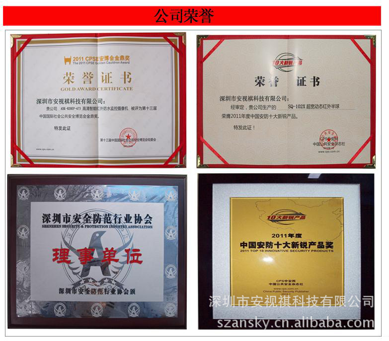 公司荣誉证书副本