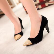 拼接亮片超高跟女单鞋_女单鞋价格_优质女单鞋