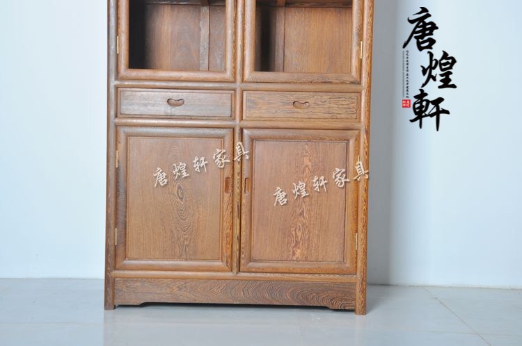鸡翅木明式书柜 (6)