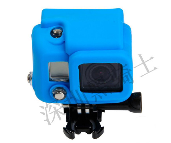 GP98 GoPro配件 Hero3+硅胶套 保护套 黑蓝绿